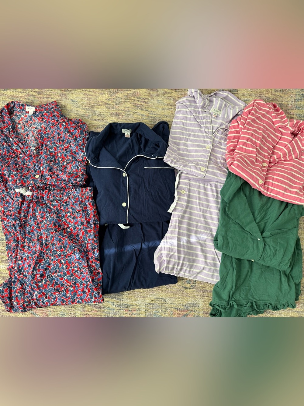 5 JCrew pajamas tops & bottoms